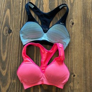Brooks athletic / running bra size xs lot 2 black coral